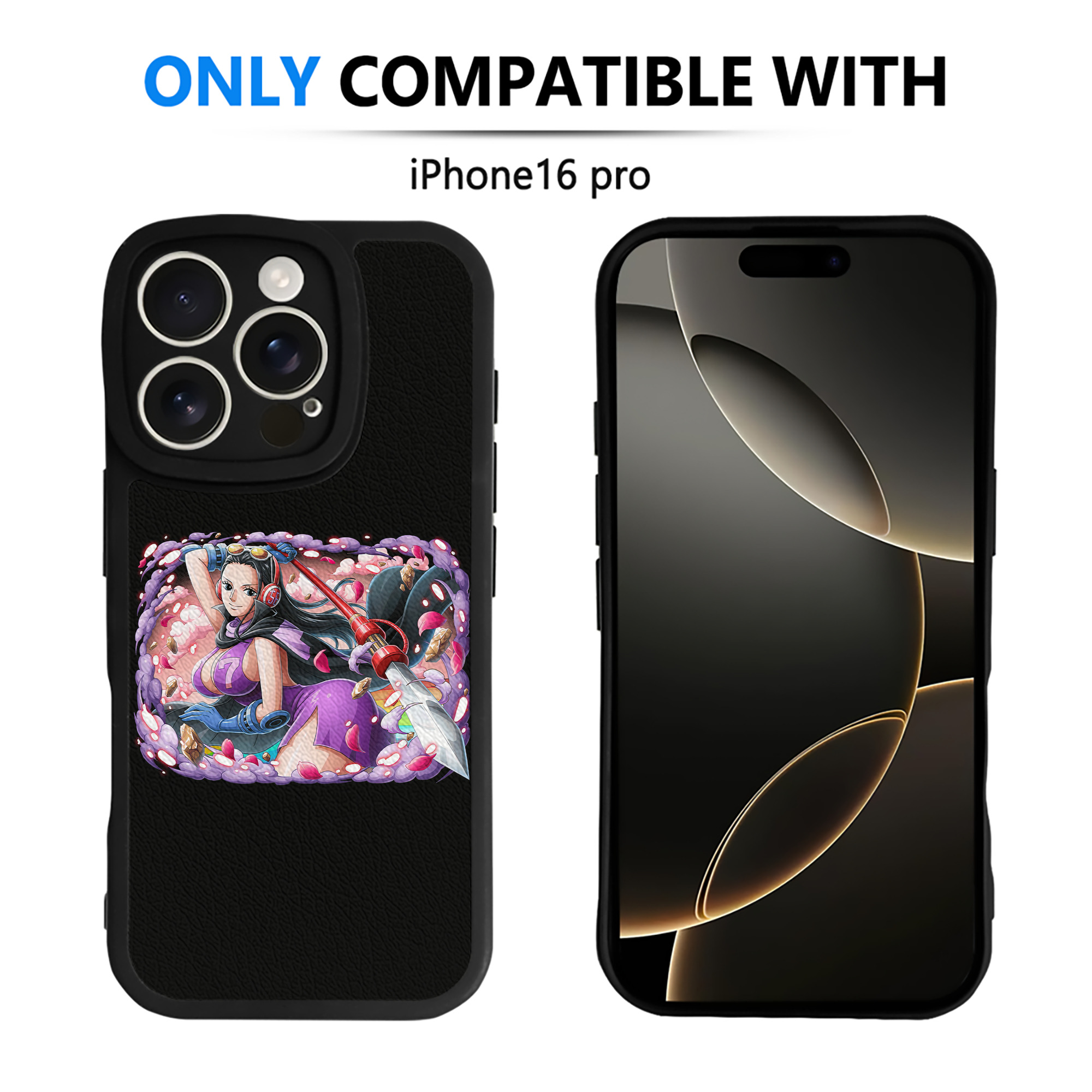 （画像用） ワンピース ニコ・ロビン ONE PIECE Nico Robin 【iPhone 16シリーズ対応】シリコンスマホケース（レザー調） 材質：シリコン